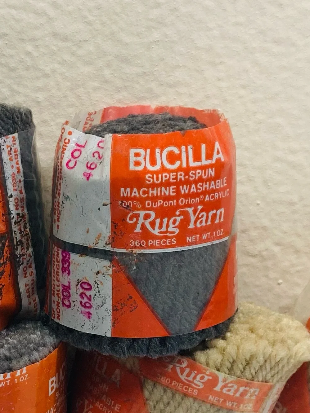 NEW Bucilla Machine Washable 100% Acrylic Lot of Vintage Rug Yarn